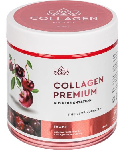 Коллаген пищевой COLLAGEN premium вишня, банка 0,5 л